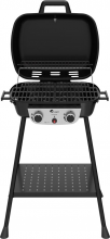 Kasart Q22GL2S3M4T6J16 Barbecue a Gas Giardino BBQ 2 Bruciatori Griglia 42x37cm Nero FUOKISSIMO