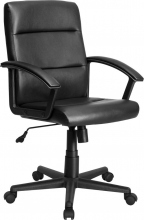 Kasart QZY-0944 BLACK Sedia da Ufficio con Ruote e Braccioli in Ecopelle colore Nero