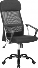 Kasart QZY-2502G5 Sedia da Ufficio Ergonomica con Ruote e Braccioli in Tessuto Mesh Nero