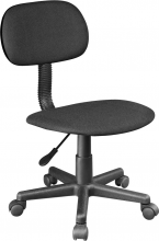 Kasart QZY-A18 Sedia da Ufficio con Ruote in Tessuto colore Nero