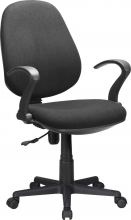 Kasart QZY-M1RP Sedia da Ufficio con Ruote e Braccioli in Tessuto colore Nero