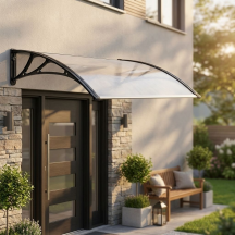 Kasart YY1000-C X120 HOLLOW TR. Pensilina da Esterno in Policarbonato e ABS 120x100 cm Trasparente