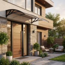 Kasart YY1000-C X150 HOLLOW BR. Pensilina da Esterno in Policarbonato e ABS 150x100 cm Marrone