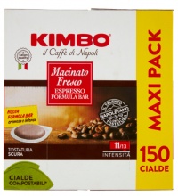 Kimbo 014312 Cialde E.S.E. Compostabili Confezione da 150 Cialde Tostatura Scura 014405