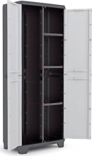 KIS 9726000 0616 Armadio da Esterno Portascope in Plastica 39x68x173 cm NeroBianco Linear