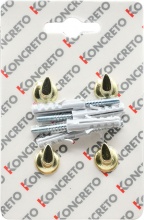 Koncreto 277104 Appenditutto Tondo 1 Posto Oro 4 Pz.