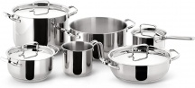 LAGOSTINA 010740600010 Batteria Pentole Induzione 10 Pezzi Antiaderenti in Acciaio Inox Sfiziosa