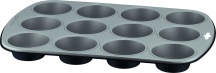 LAGOSTINA 10151000013 Stampo per Dolci Muffin Antiaderente 12 Posti 24x24 cm Grigio Gustosa