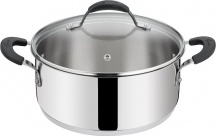 LAGOSTINA 12896032426 Casseruola Induzione � 26 cm con Coperchio Acciaio Lucido Tempra