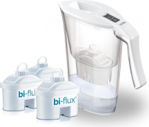LAICA J9082 Caraffa Filtrante 2,3 Litri con 3 Filtri Bi Flux White e Clear s3000
