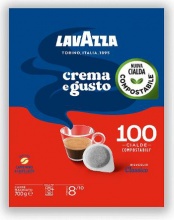 LAVAZZA 3187 Cialde ESE 44mm Crema e Gusto Confezione da 100 Pezzi
