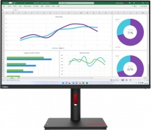 LENOVO 63D3GAT1EU Monitor PC 31.5" Quad HD HDMI DP USB-C  ThinkVision T32h-30 LED
