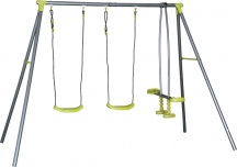 LIF 6132255 Altalena Con Cavalcabile Baby Swing Set 3 Posti cm 269x153xH 195