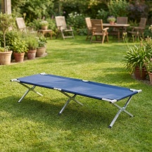 LIF DC6002 Brandina Pieghevole per Campeggio in Alluminio e ferro 190x64x42 cm Blu