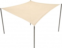 LIF SQUARE Vela Ombreggiante Quadrata 3,6x3,6 mt Protezione raggi UV Beige