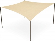 LIF SQUARE Vela Ombreggiante Quadrata 3x3 Polietilene Protezione raggi UV Beige