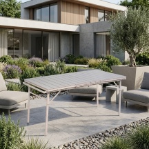 LIF SZE-166 Tavolo da Giardino Allungabile 166-214x78x76 cm Beige - SAROS