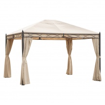 LIF YF-3237C Gazebo da Giardino 3x3,6 mt in MetalloPoliestere con Tende Ecr� - FIJI