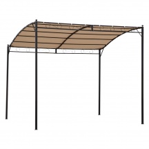 LIF YF-3502X Pergola da Esterno in Acciaio e Poliestere 3x2,5 mt Ecr� - HAVANA