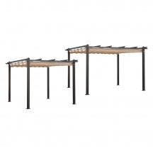LIF YF-3809 Pergola da Esterno in Alluminio 3 x 3 mt Ecr� - Nassau