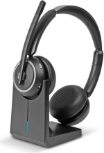 LINDY 20450 L118 Cuffie Bluetooth, Wireless, con Microfono, USB-C, Nero