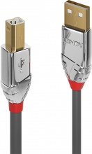 LINDY 36644 Cavo USB 5 m 2.0 USB A USB B Grigio