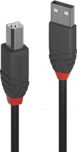LINDY 36677 Cavo USB 10 M USB 2.0 USB a USB B Nero, Grigio, Rosso