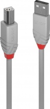 LINDY 36682 Cavo USB 1 m 2.0 USB A USB B Grigio