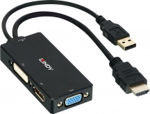LINDY 38182 cavo e adattatore video 0,15 m Nero