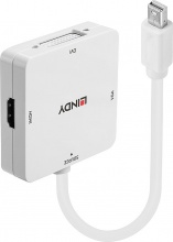 LINDY 41035 Adattatore mini DisplayPort 1.2 a HDMI 4K30  DVI  VGA