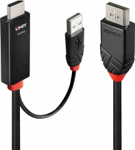 LINDY 41499 Cavo e Adattatore Video 2 M Hdmi + USB Type-A Displayport Nero