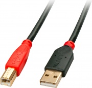LINDY 42762 Cavo USB 2.0 Nero, Rosso