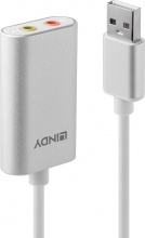 LINDY 42926 Convertitore Audio Argento, Bianco