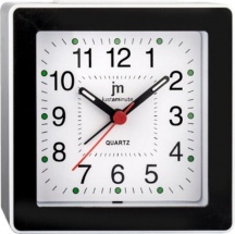 LOWELL JA7061QB Orologio Sveglia Analogico Retroilluminazione Nero  Bianco
