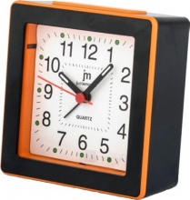 LOWELL JA7061QO Orologio Sveglia Analogico Retroilluminazione Nero  Arancione