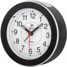 LOWELL JA7061TB Orologio Sveglia Analogico Retroilluminazione Nero  Bianco JA7061-TB