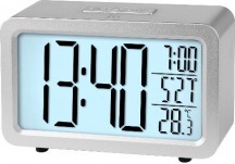 LOWELL JD9529S Orologio Sveglia Digitale Funzione Snooze Argento