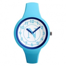 LOWELL NA480KW2 Orologio Bambino Analogico Silicone Blue e White