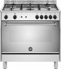 La Germania AMN965GXV Cucina a Gas 5 Fuochi Forno a Gas Ventilato 90x60 A+ Inox