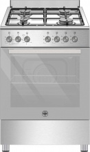 La Germania SE664GX24 Cucina a Gas 4 Fuochi Forno a Gas 60x60 Classe A Inox