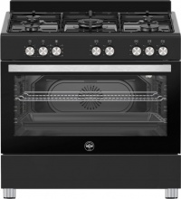 La Germania SE965ENE24 Cucina a Gas 5 Fuochi con Forno Elettrico 90x60 cm Nero