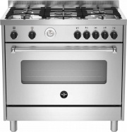 La Germania SVH0JEA1X4D03 Cucina a Gas 5 Fuochi Forno Elettrico 90x60 cm Inox