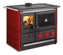 La Nordica-Extraflame 7015149 Cucina a Legna Forno 11kW  Rosso ROSA XXL VST MAIOLICA