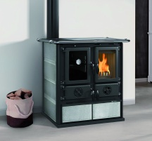 La Nordica-Extraflame 7013173 Cucina a Legna 7.9 kW Pietra Naturale Rosetta Sx 5.0 VST