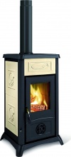 La Nordica-Extraflame 7111627 Stufa a Legna Forno in Ghisa 7 kW Liberty Panna Gemma 5.0