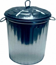 Lady Doc 200430Z Bidone Immondizia in Latta con Coperchio lt 35 Ladydoc 03477
