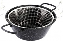 Lar Q-flex Pentola Friggitrice con Cestello cm 26 Rivestimento al Quarzo Puro
