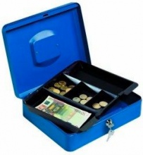 Lebez 065-BL Cassetta Portamonete 30X24X9 cm colore Nero, Blu