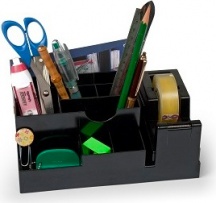 Lebez 1737-N Desk Organizer In Abs Nero