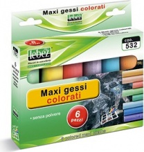 Lebez 532 Confezione 6 Maxi Gessi Colorati